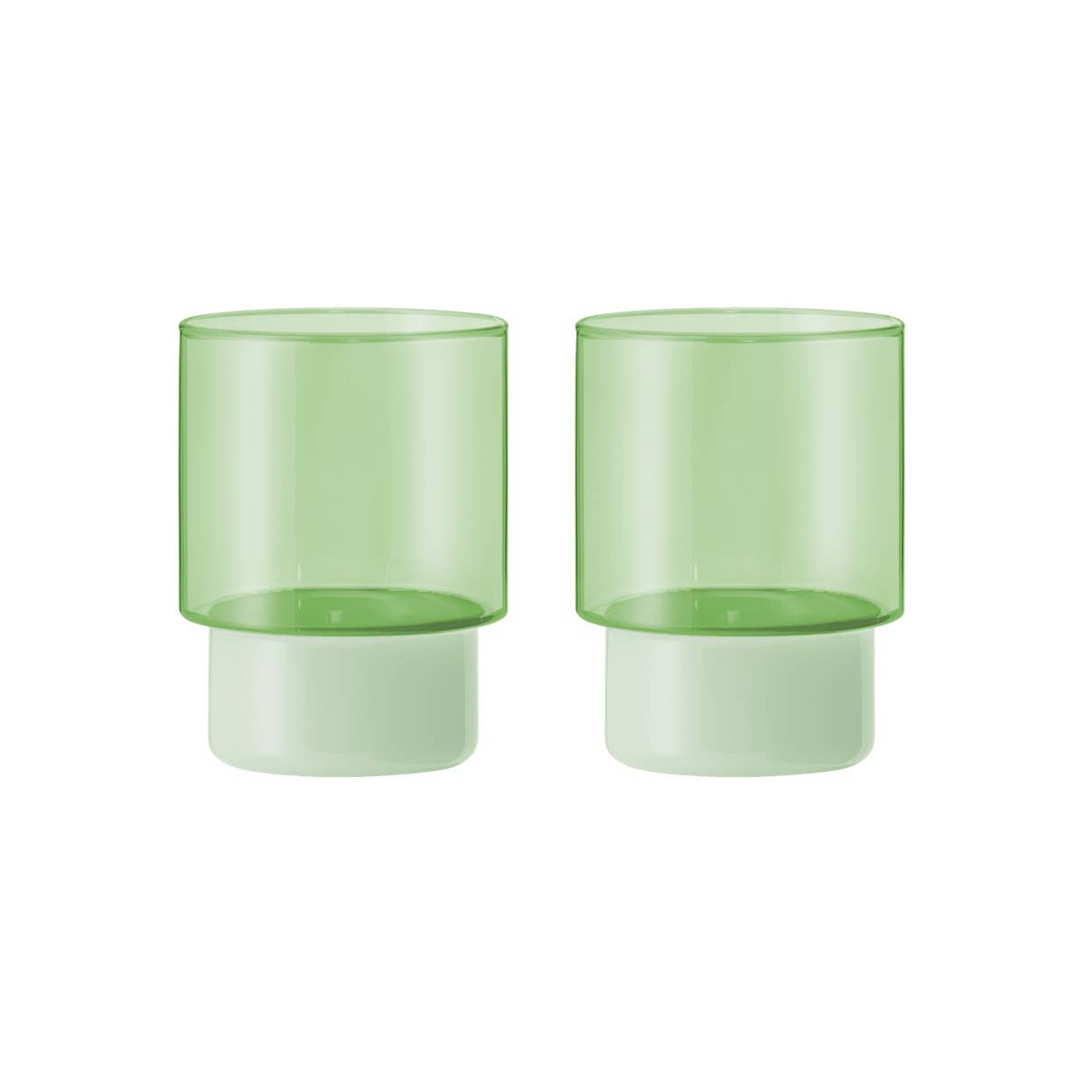 Drinking glasses Jill green, set of 2