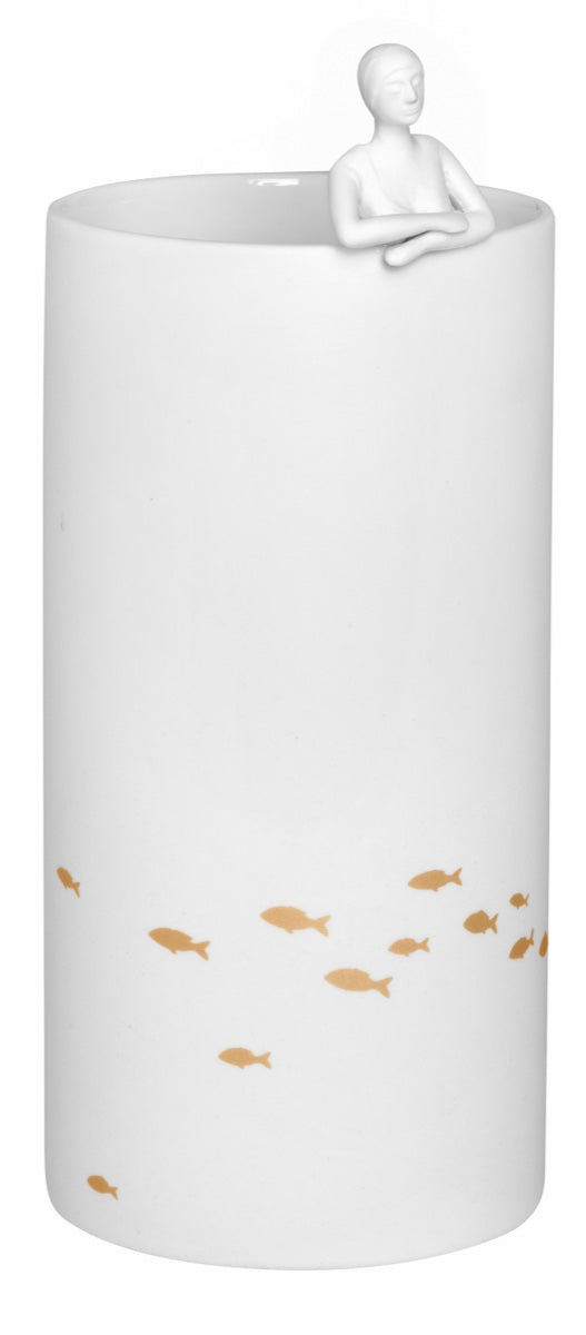 "Pond" vase porcelain stories 22x9cm