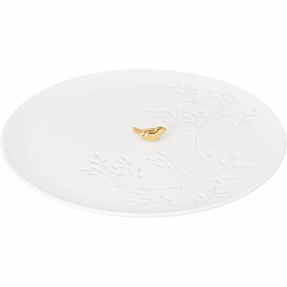 Porcelain story Bird Plate Diameter 14.2cm