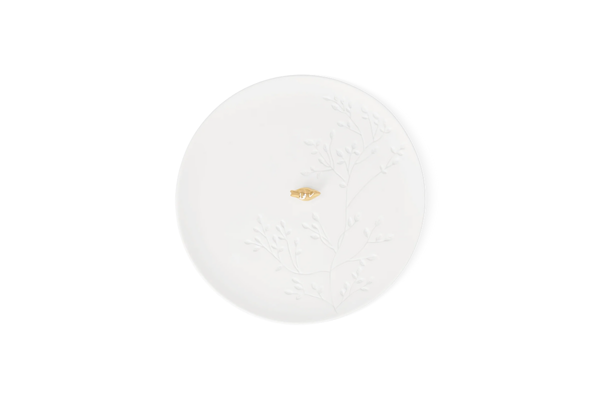 Porcelain story Bird Plate Diameter 14.2cm