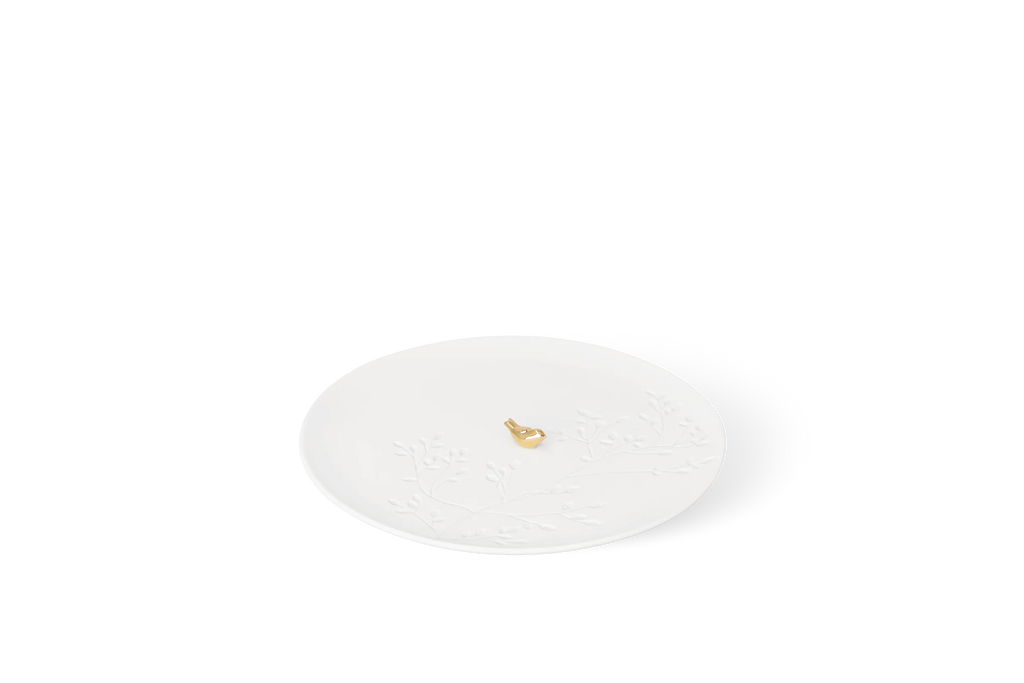 Porcelain story Bird Plate Diameter 14.2cm