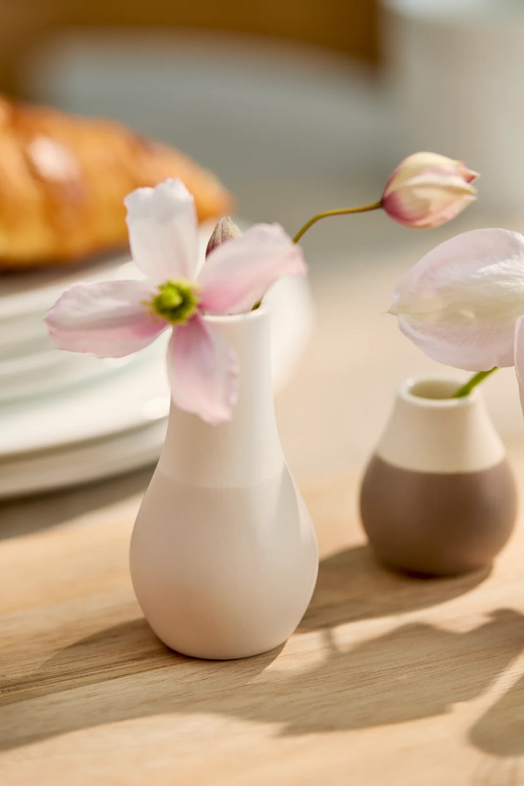 Mini pastel vases Set of 4pcs grey Diameter4cm Height.4.5-8cm