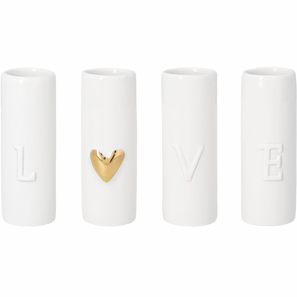 Love Mini vases Set of 4pcs Diameter3.5cm Height.9cm