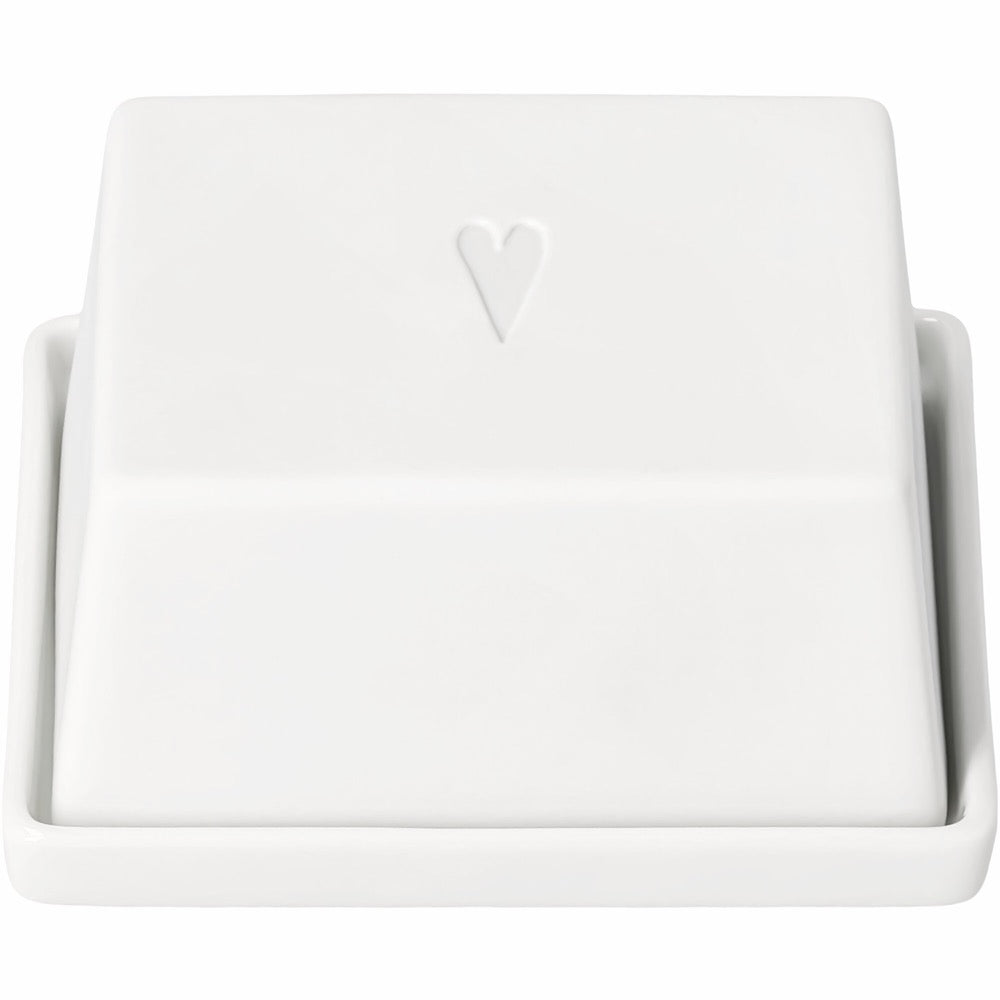 Butter dish 1/4 heart 10x6x8cm
