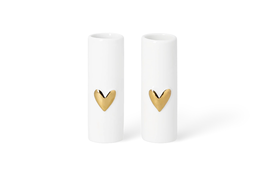 Mini vases heart Set of 2pcs gold Diameter3.5cm Height.9cm
