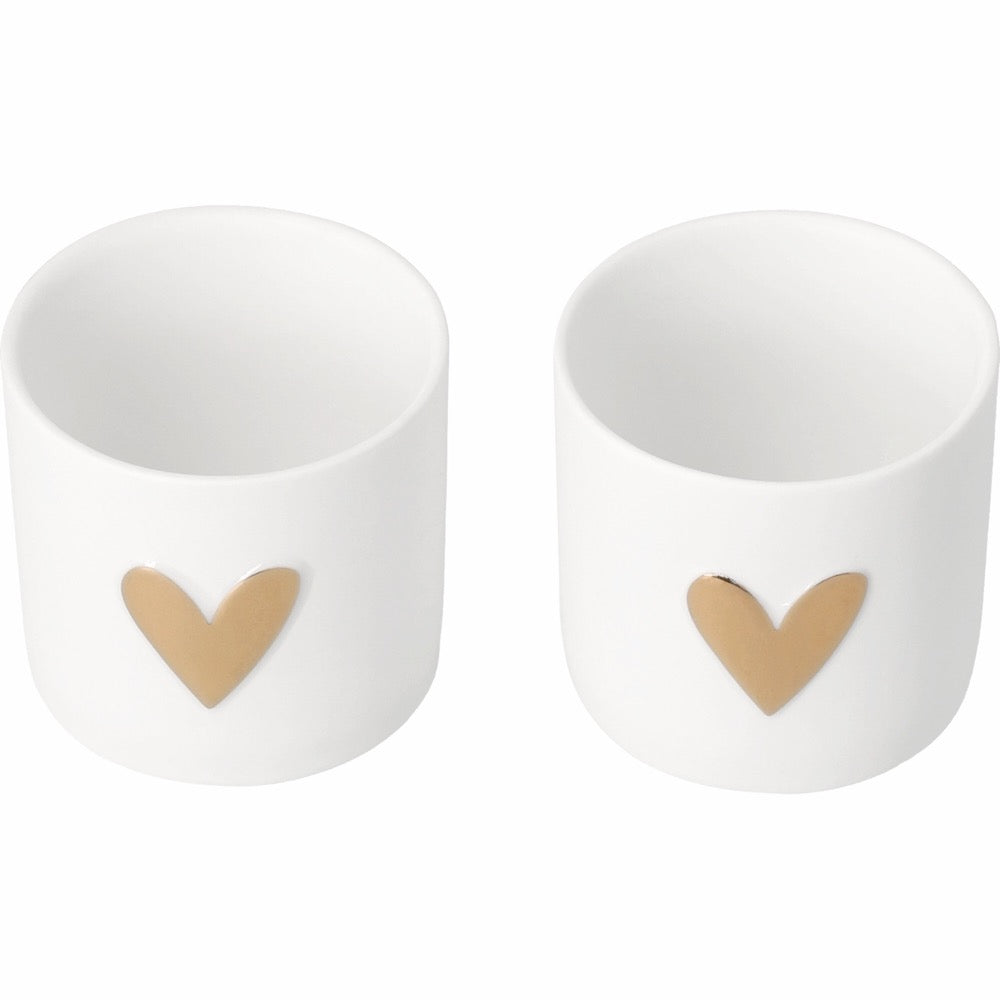 Lights heart Set of 2pcs gold Diameter4.5cm Height.4.5cm