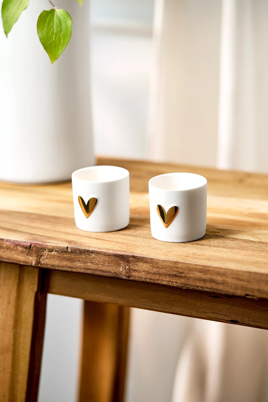 Lights heart Set of 2pcs gold Diameter4.5cm Height.4.5cm