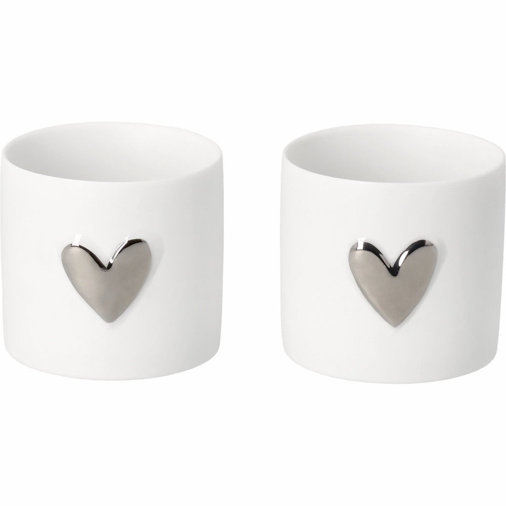 Lights heart Set of 2pcs silver Diameter4.5cm Height.4.5cm