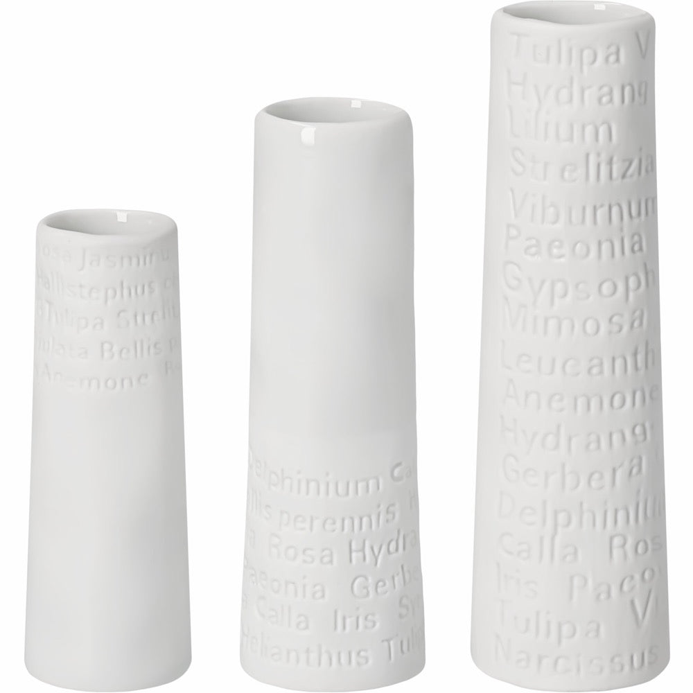 Room poetry minivases Set of 3pcs max.3x3x9.5cm
