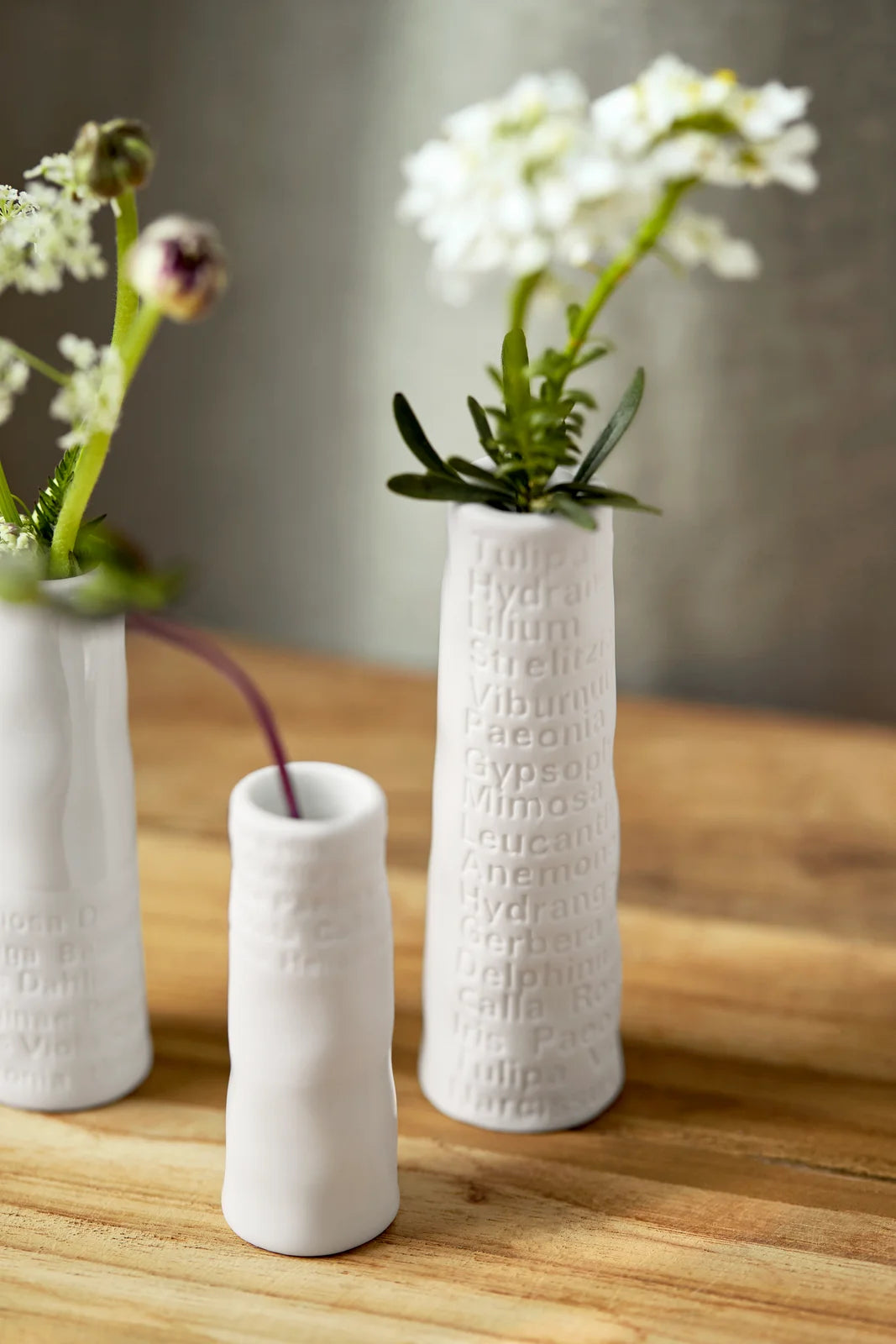 Room poetry minivases Set of 3pcs max.3x3x9.5cm