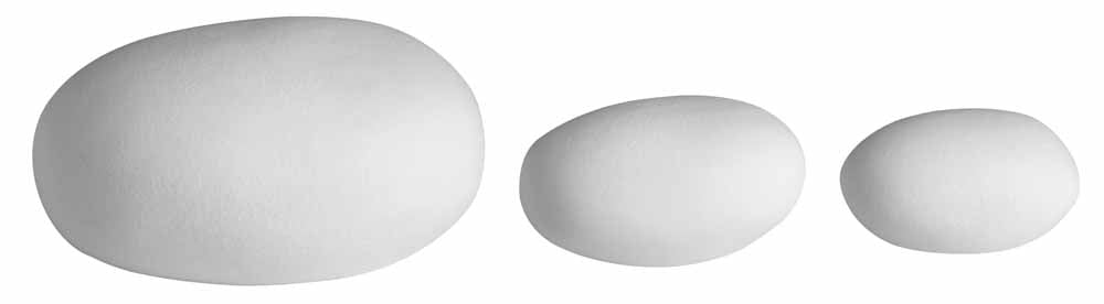 LED light pebble Set of 3pcs 8x4cm-11x6cm LR44