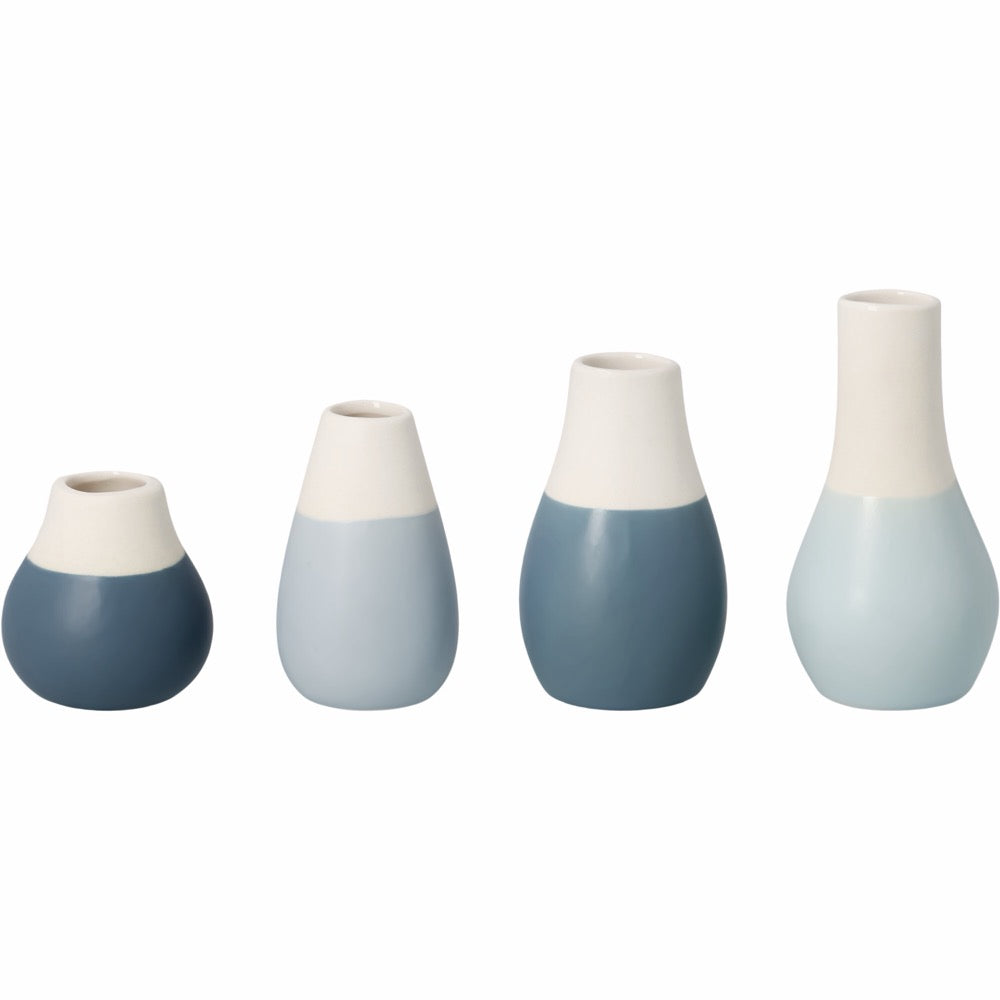 Mini Pastel Vases Set of 4pcs Diameter4cm Height.4.5-8cm