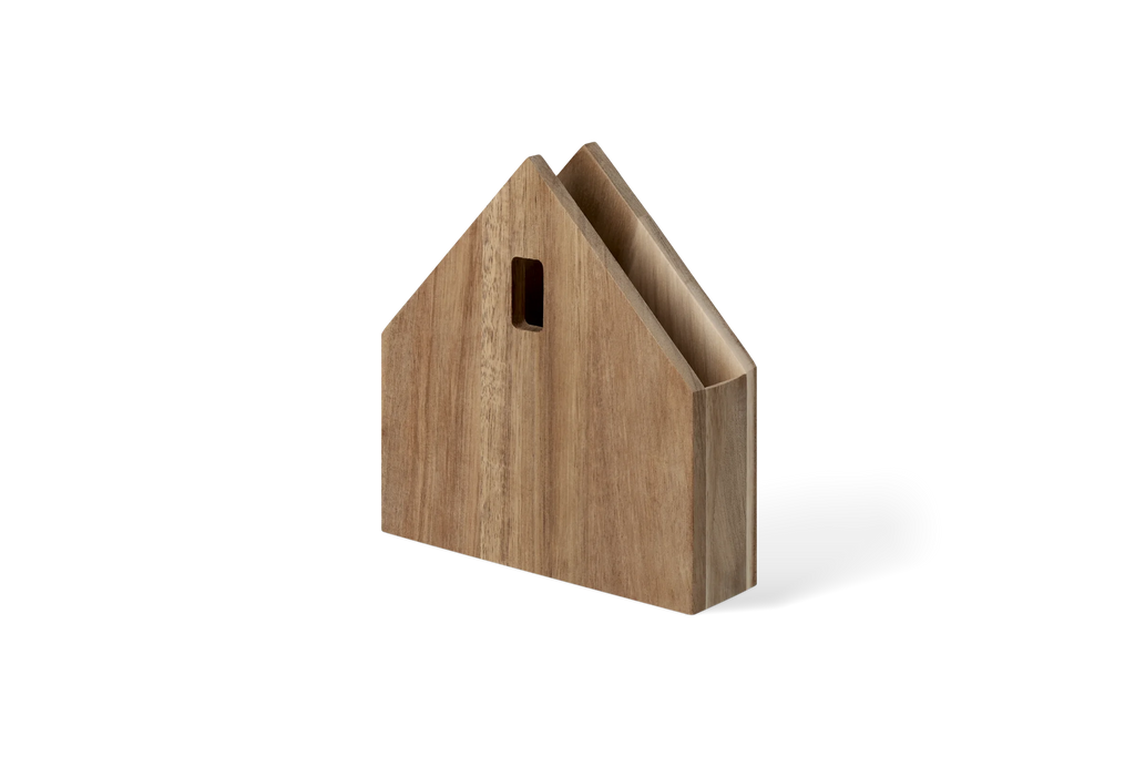 Napkin house small acacia 16x15.5x4cm