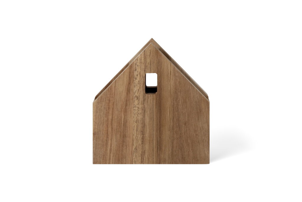 Napkin house small acacia 16x15.5x4cm