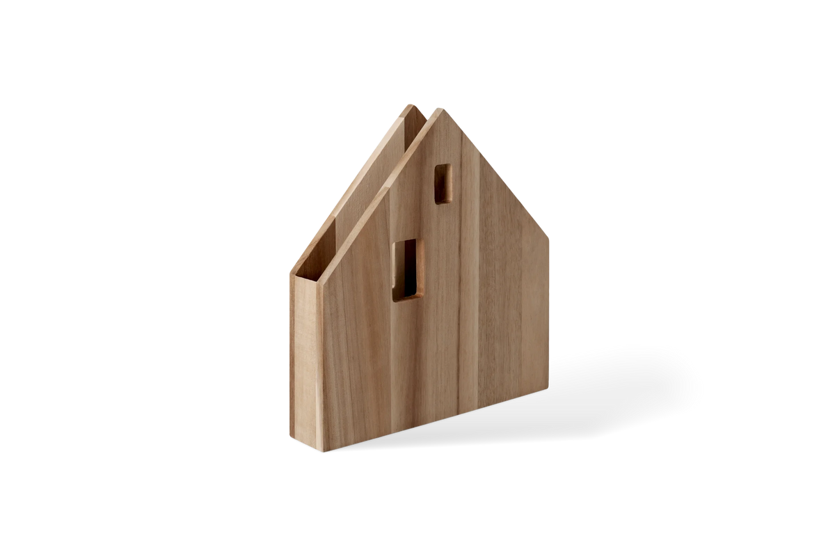 Napkin house large acacia 22x21.5x4cm