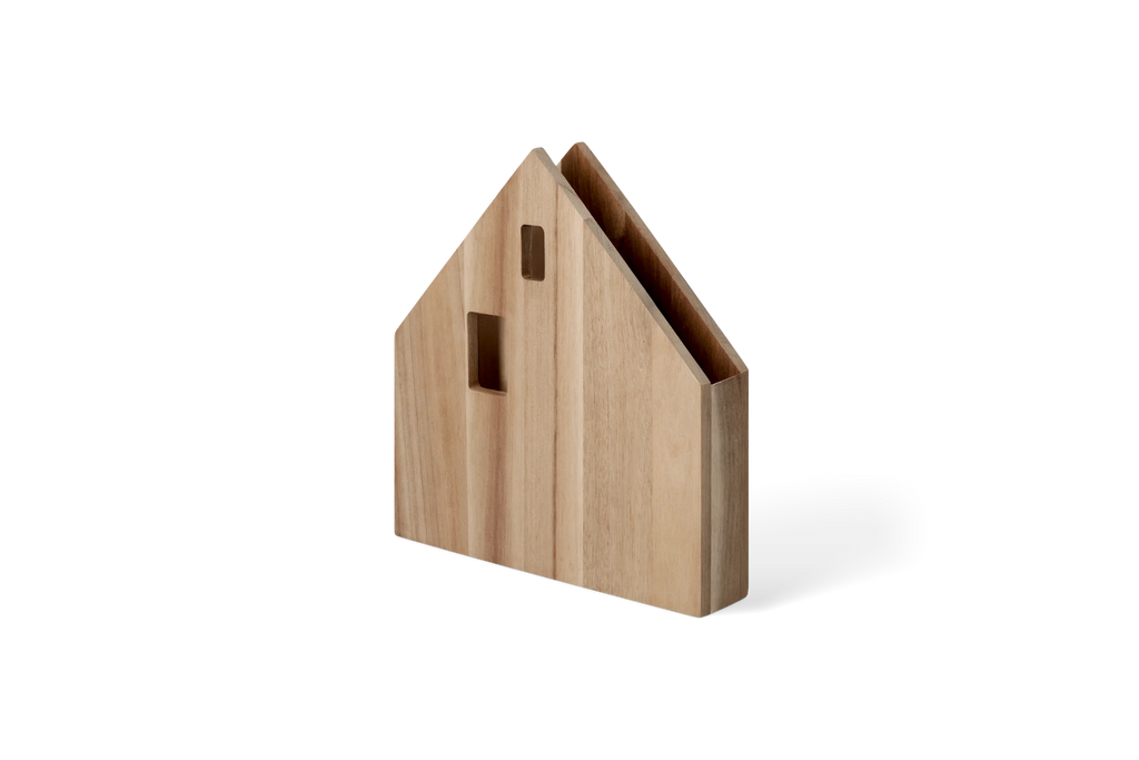 Napkin house large acacia 22x21.5x4cm