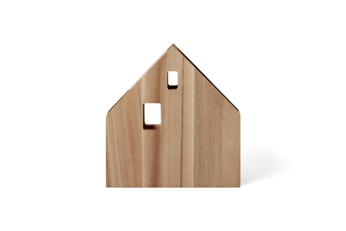 Napkin house large acacia 22x21.5x4cm