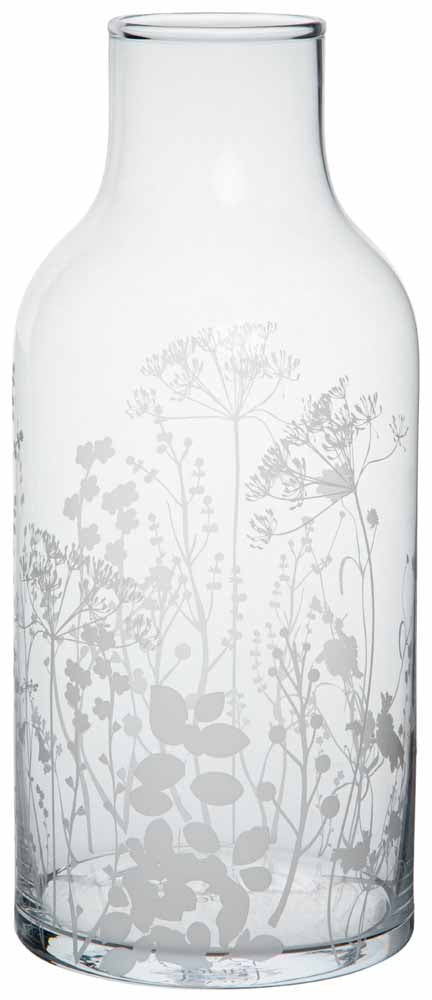 Glass vase meadow flowers Diameter13.5cm Height.30cm - Discontinued 30% Discount