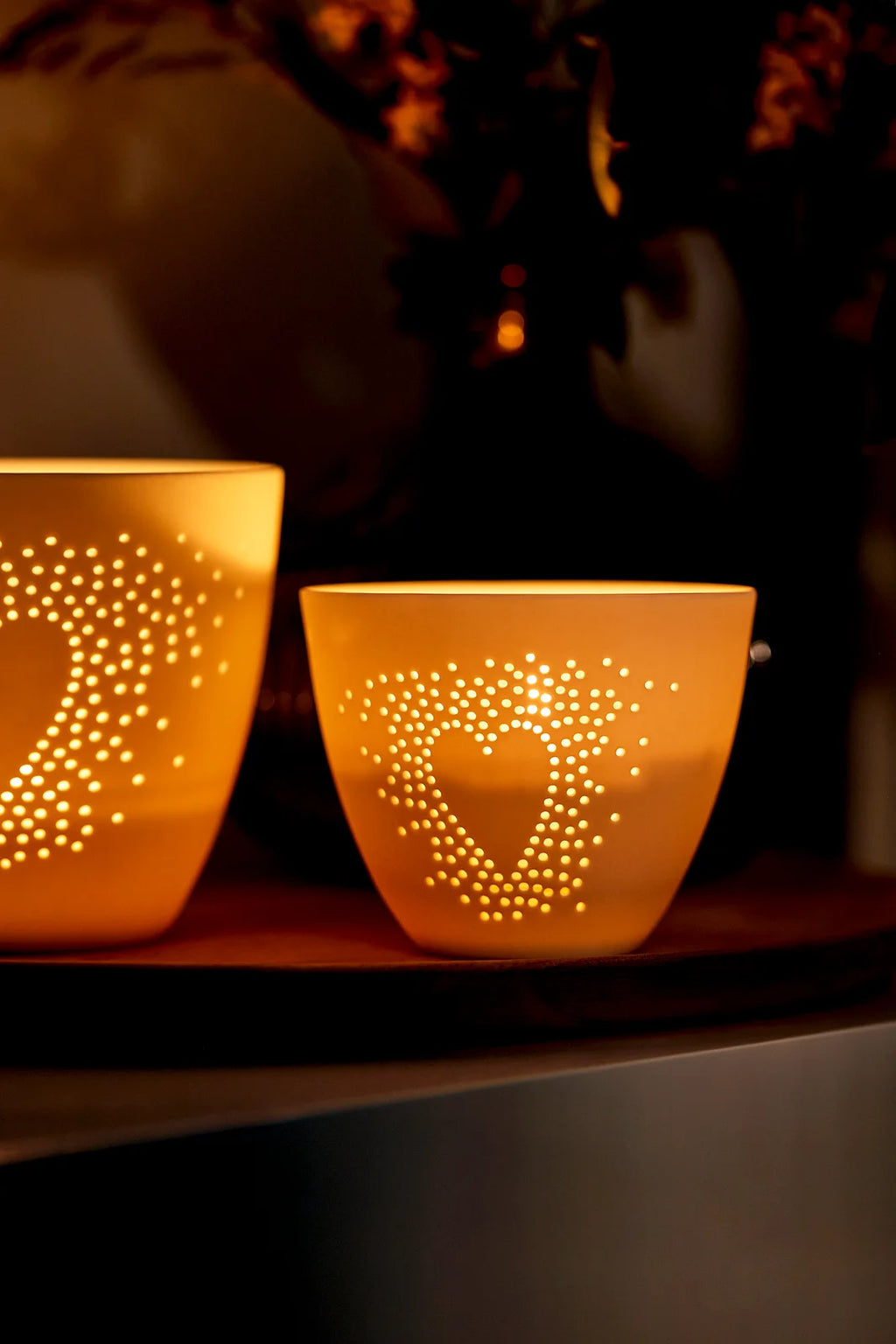 Poetry light small heart Diameter8cm Height.6.5cm
