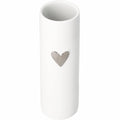 Love vase heart silver Diameter5.5cm H.17cm