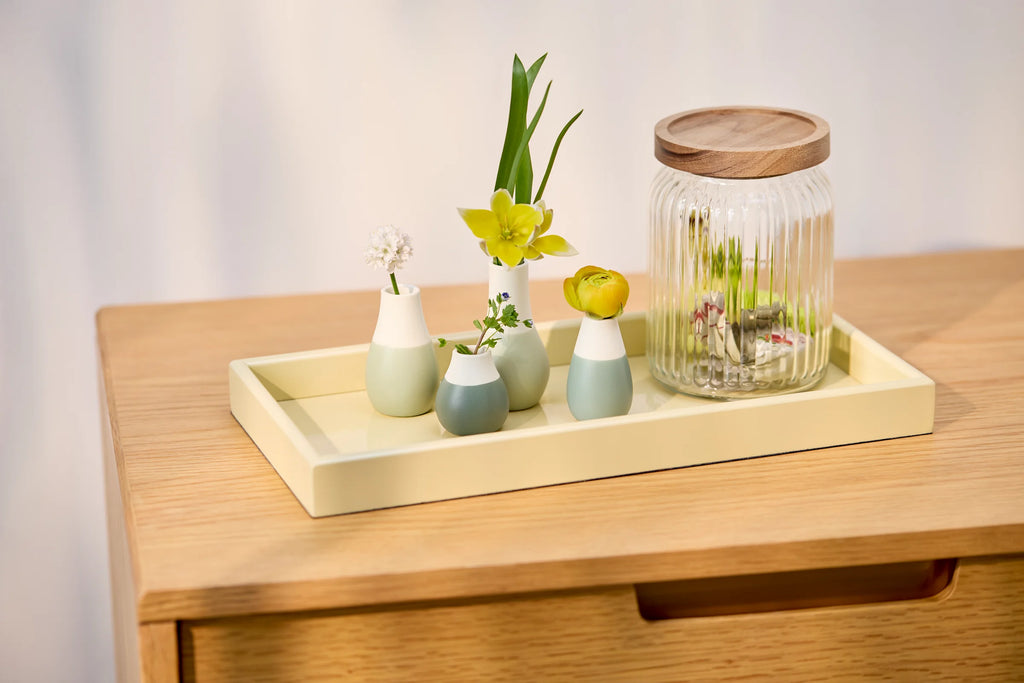 Mini paste vases Set of 4pcs Set green D.4cm Height.4.5-8cm