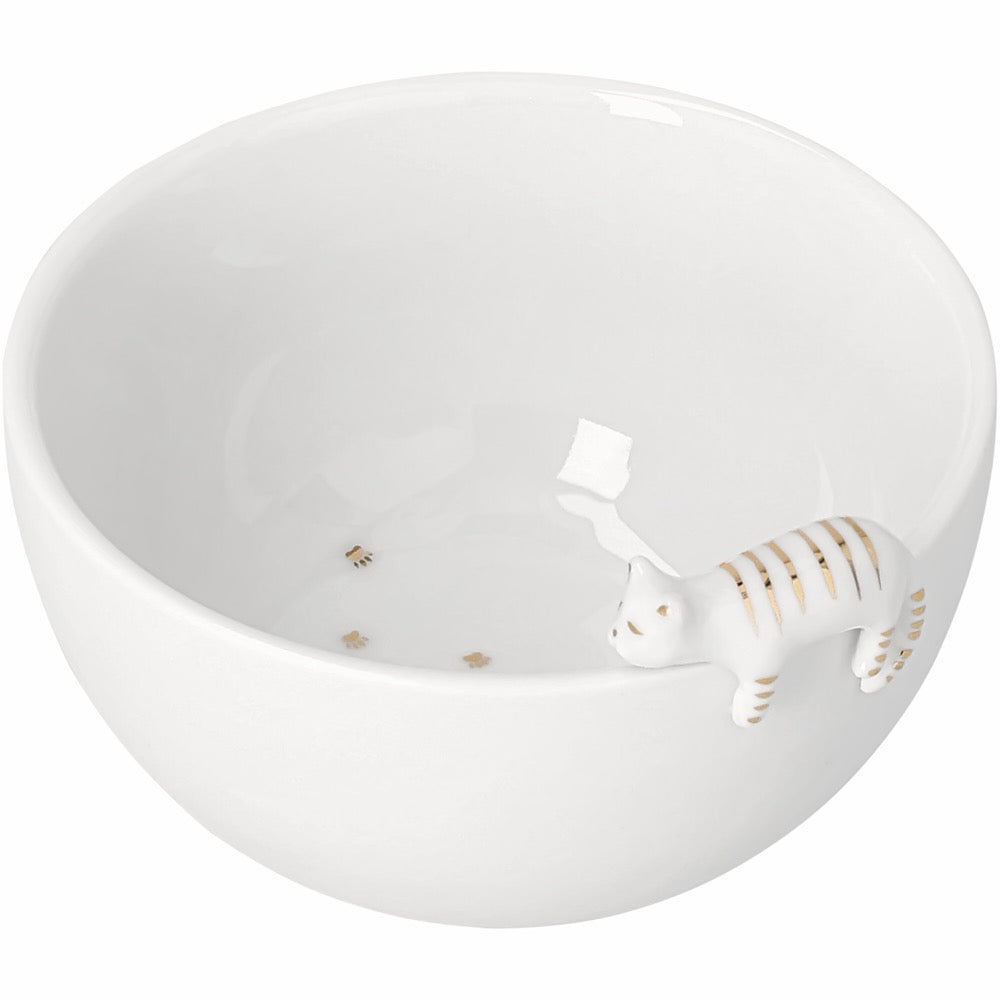 Porcelain tales bowl cat D.9cm H.5.5cm