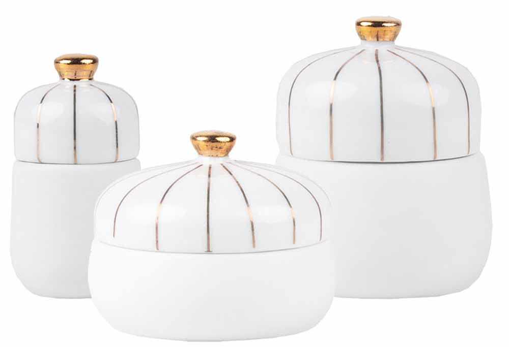 Mini minutiae Set of 3pcs D.3-5.5cm H.4.2-6cm