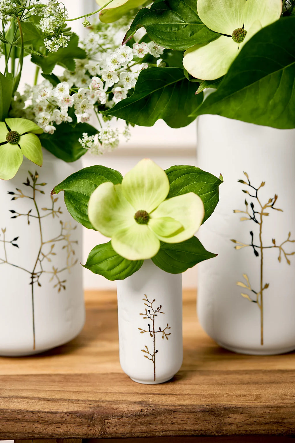 Gold branch minivase D.4.8cm H.10cm