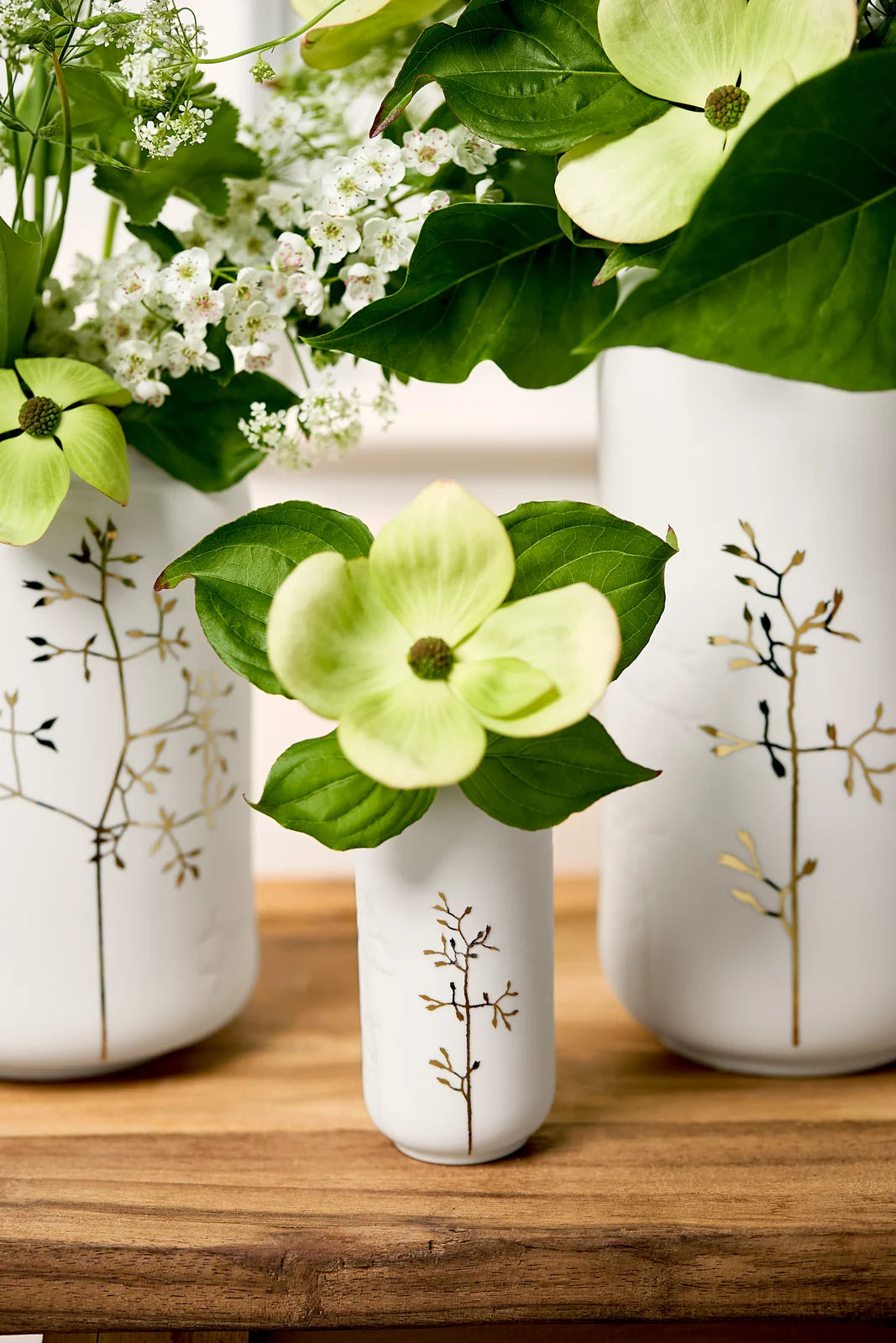 Gold branch minivase D.4.8cm H.10cm