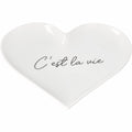 Heart plate C'est la vie 15.5x15x1.2cm