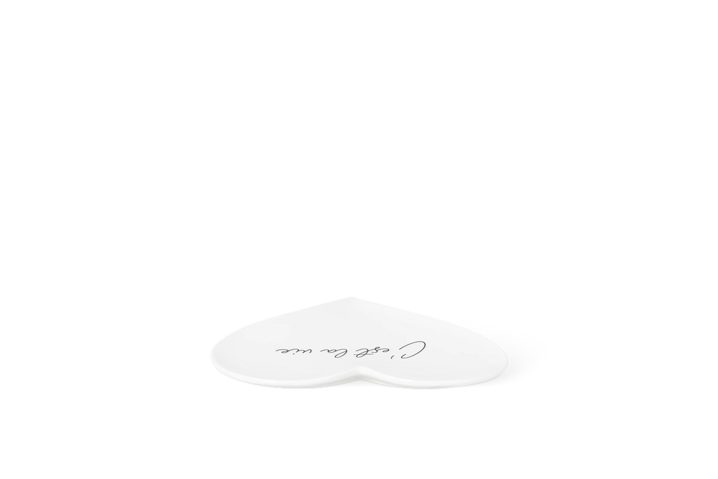 Heart plate C'est la vie 15.5x15x1.2cm