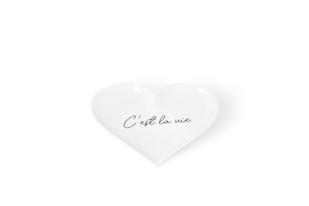 Heart plate C'est la vie 15.5x15x1.2cm