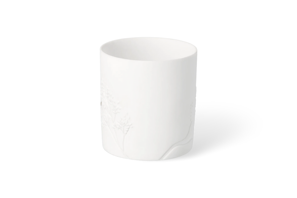 Porcelain light golden bird D.6.5cm H.7cm