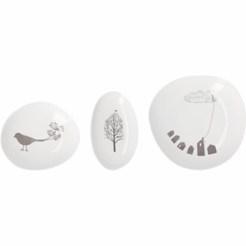Wonderland bowl set birdhouse 9x5.5 to 11x11cm