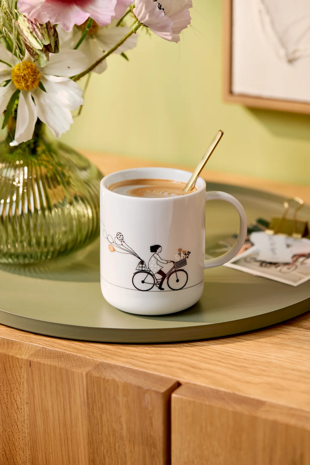 Gift cup biking D.8cm H.10cm