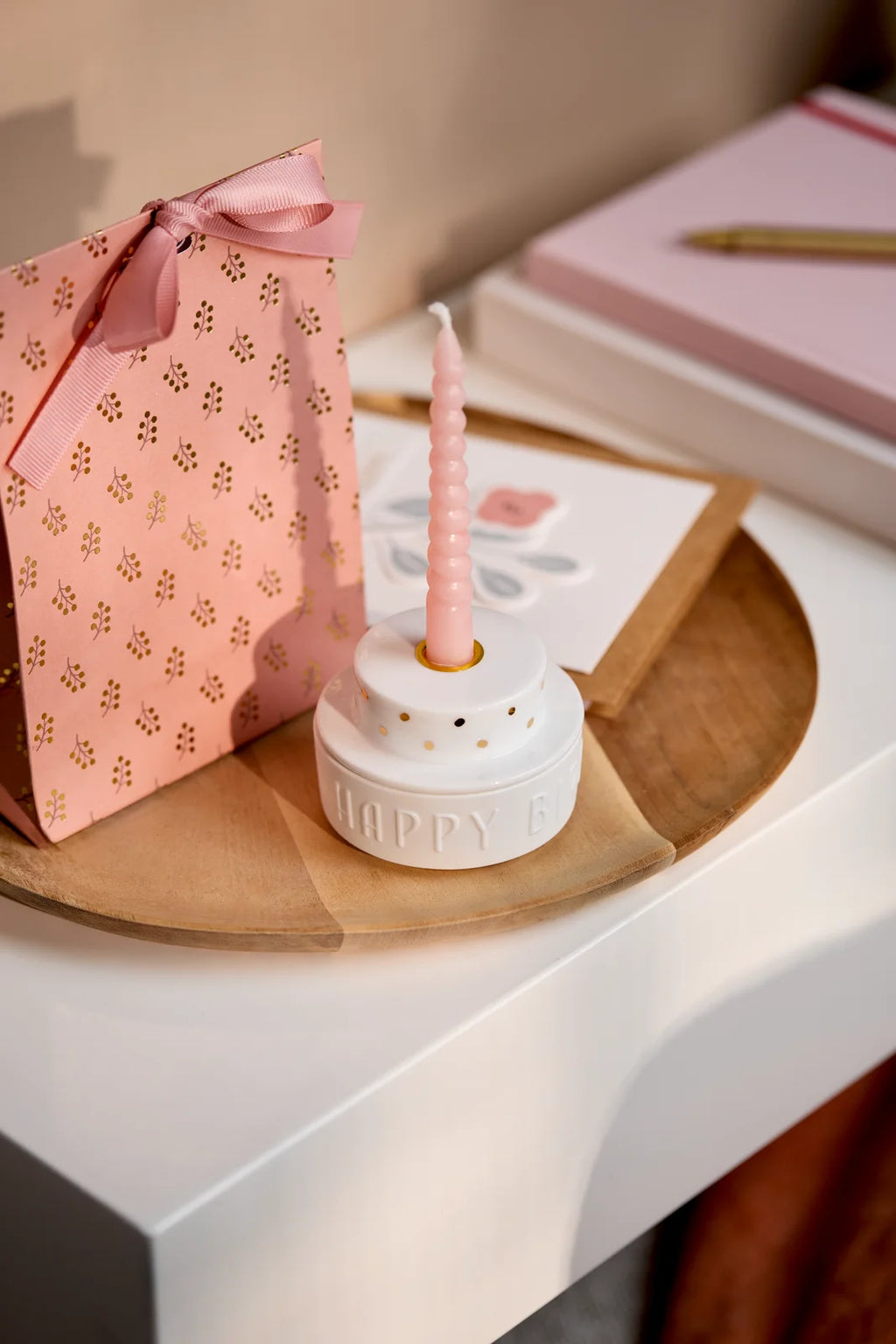 light tartlet Happy Birthday D.7cm H.5cm