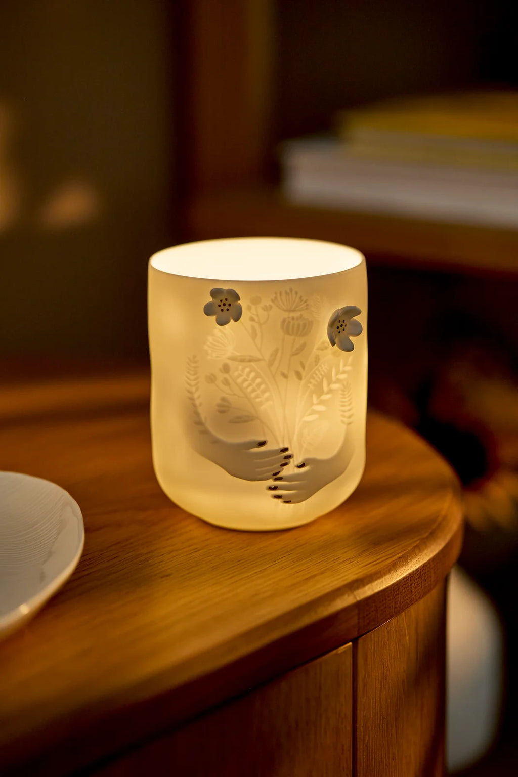 Picture story lantern bouquet D.8cm H.10cm