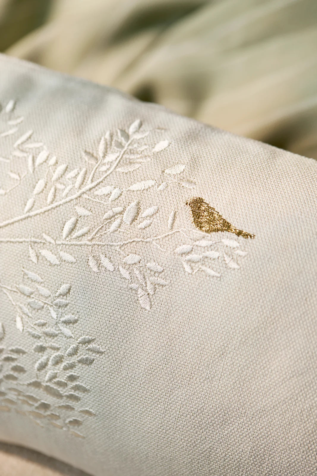 Golden bird dream cushion 33x17cm