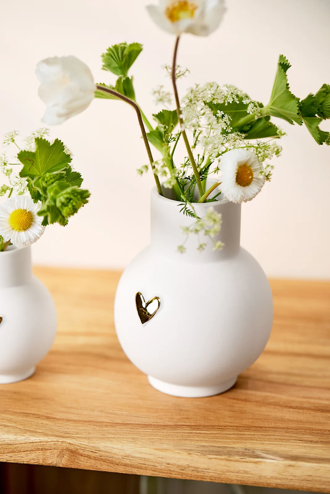 Ballvase Heart Gold