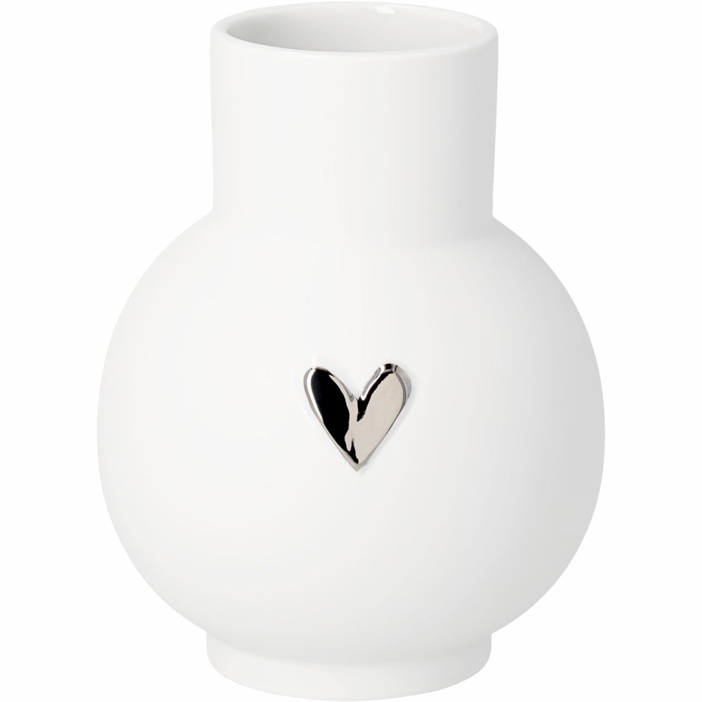 Ballvase Heart Silver