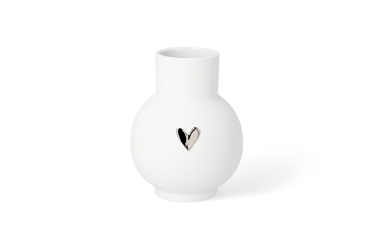 Ballvase Heart Silver