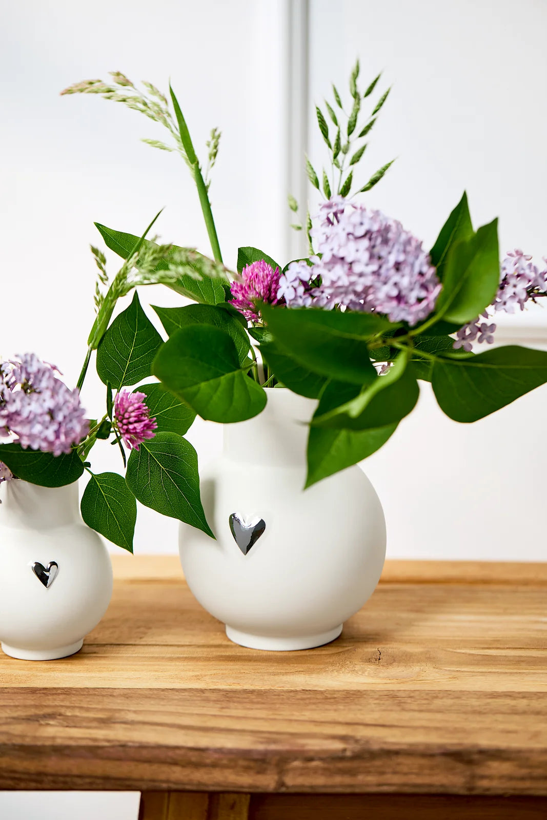 Ballvase Heart Silver