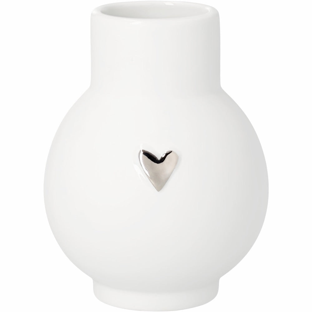Mini-Ballvase Heart Silver