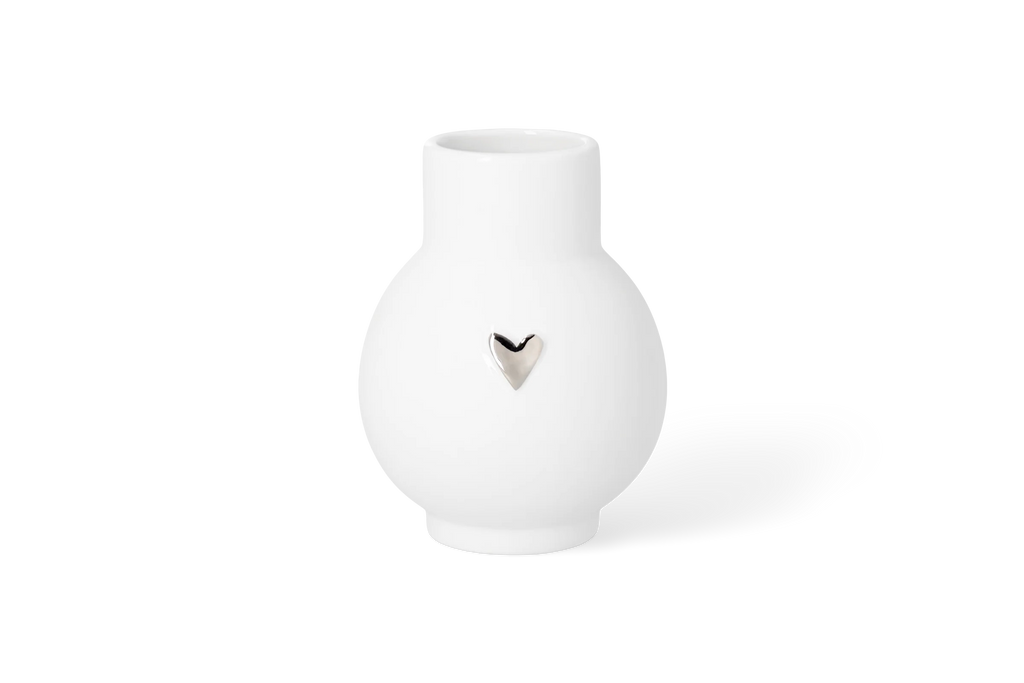 Mini-Ballvase Heart Silver