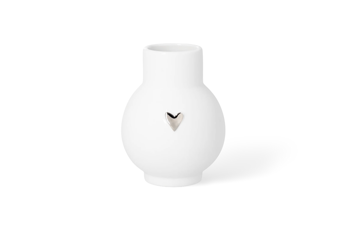 Mini-Ballvase Heart Silver