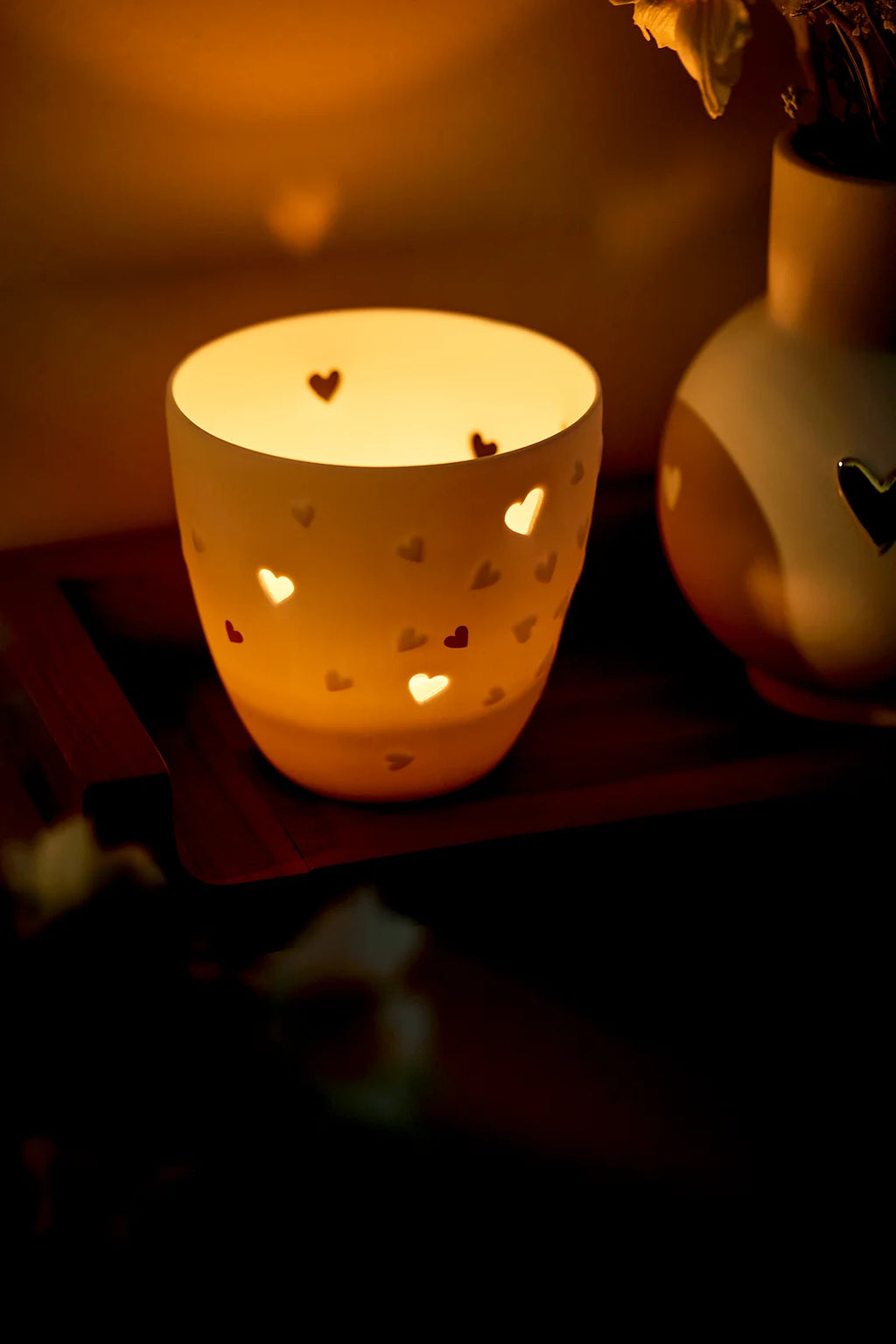 Poetry light golden Hearts