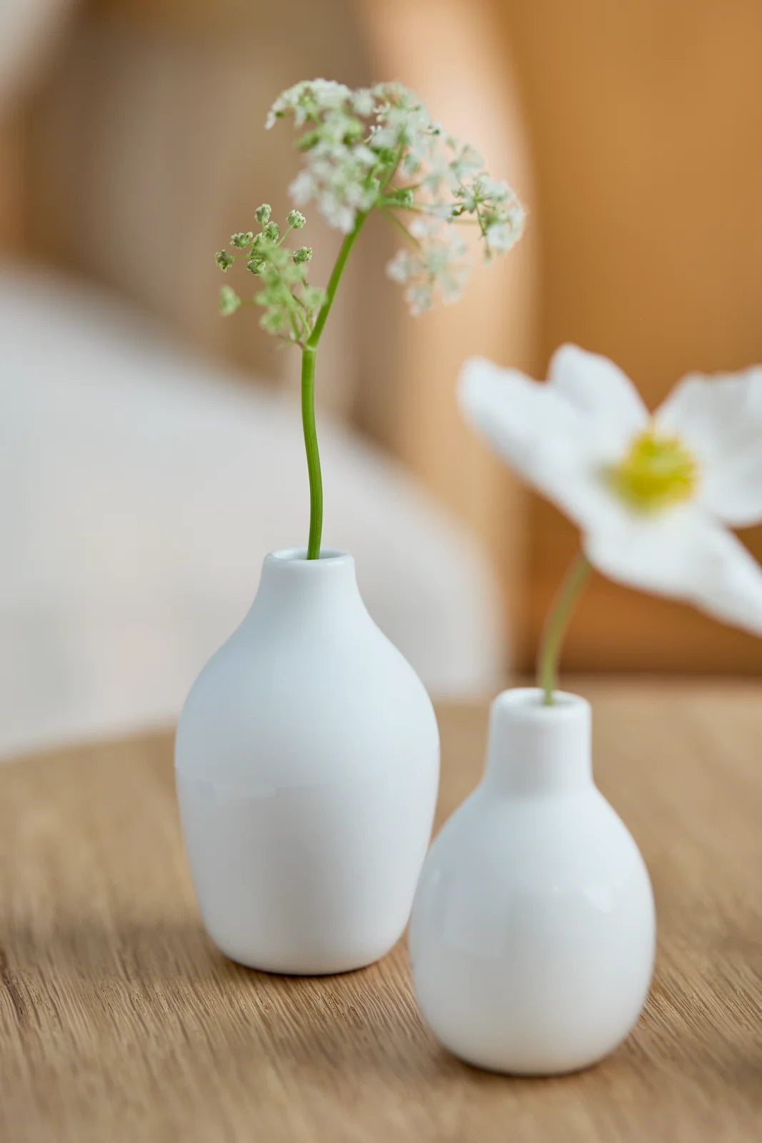 Mini bottle vases white Set 5-8,5x3,5-4,5cm