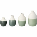 Mini bottle vases green Set 5-8,5x3,5-4,5cm