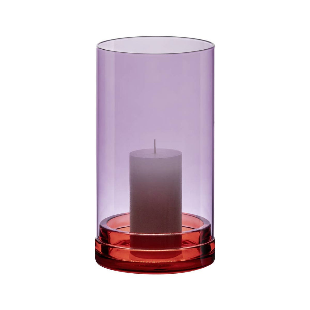 Glass lantern large 'Lucius' violett