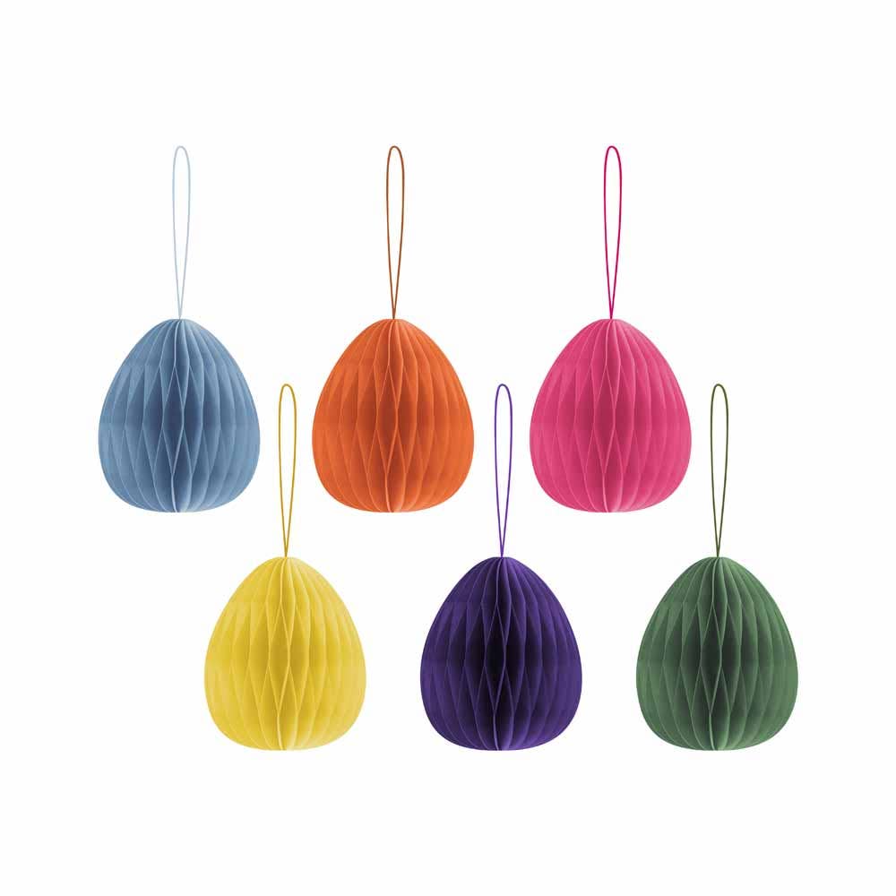Tree ornaments Oval No. 2, set of 6